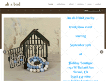 Tablet Screenshot of aliandbird.com